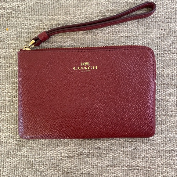 Coach Handbags - Coach Wristlet Wallet Maroon/Red